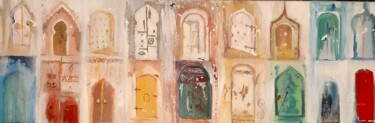 Malerei mit dem Titel "Medina" von Mounir Ajal, Original-Kunstwerk, Acryl
