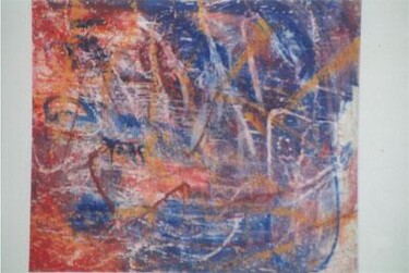 Peinture intitulée "feux d'artifice" par Mountassir Chemao, Œuvre d'art originale, Huile