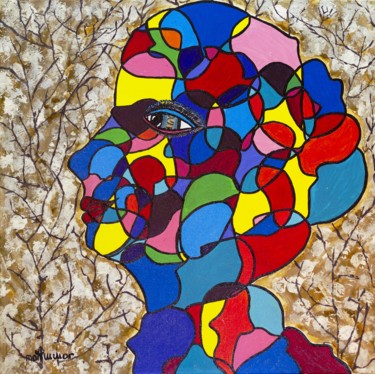 Peinture intitulée "Senteurs" par Mounya Ammor, Œuvre d'art originale, Acrylique