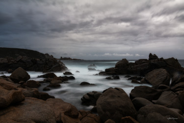 Photography titled "Tempête à Campomoro" by William Moureaux, Original Artwork, Digital Photography Mounted on Aluminium