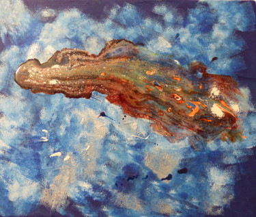 Peinture intitulée "Ciel traversé" par Mourf, Œuvre d'art originale, Acrylique