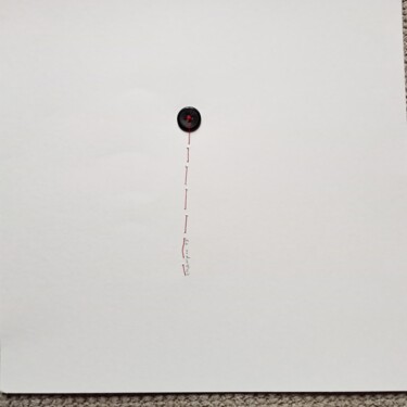 Dessin intitulée "Ligne bouton" par Jean Champon, Œuvre d'art originale, Graphite
