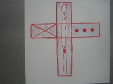 Peinture intitulée "croix" par Jean Champon, Œuvre d'art originale