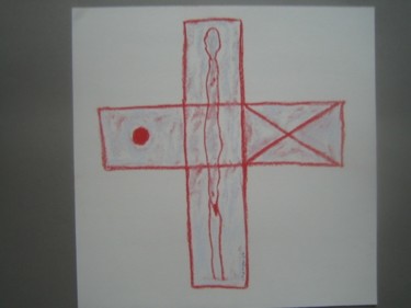 Painting titled "croix" by Jean Champon, Original Artwork