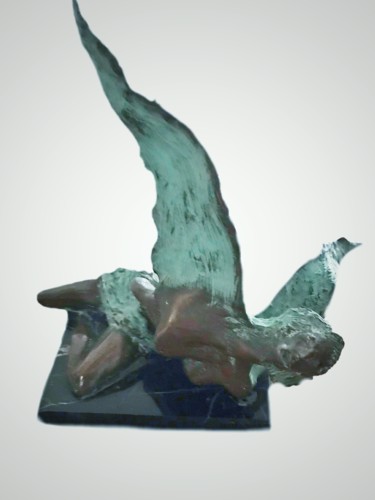 Sculptuur getiteld "Icaro" door Daniele Bonizzoni, Origineel Kunstwerk, Bronzen