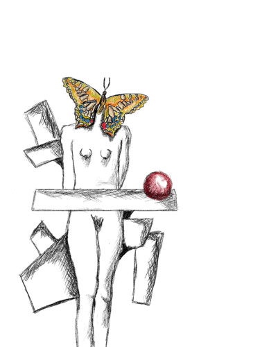 Digital Arts titled "Surreal butterfly o…" by Daniele Bonizzoni, Original Artwork, 2D Digital Work