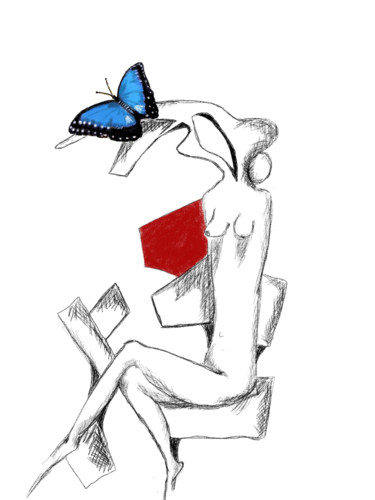 Digital Arts titled "Surreal butterfly f…" by Daniele Bonizzoni, Original Artwork, 2D Digital Work