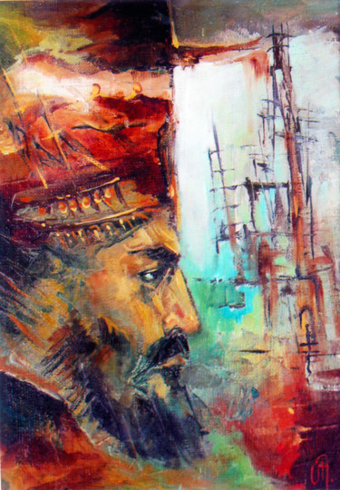 Картина под названием "Nabugodonosor" - Movses Petrosyan, Подлинное произведение искусства, Акрил Установлен на Деревянная р…