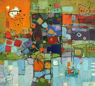 Abstract Painting #4 Painting titled "Abstract Painting #4" by Movses Petrosyan, Original Art, Acrylic