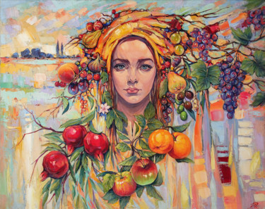 Painting titled "Abundance" by Movses Petrosyan, Original Artwork, Acrylic
