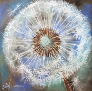 Pintura intitulada "Dandelion" por Tigran Movsisyan, Obras de arte originais, Pastel