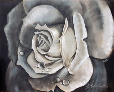 Painting titled "Rose" by Tigran Movsisyan, Original Artwork, Pastel