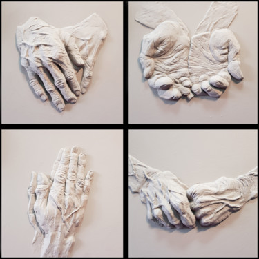 Sculptuur getiteld "Denial, anger, barg…" door Tigran Movsisyan, Origineel Kunstwerk, Gips