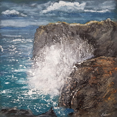 Schilderij getiteld "Storm" door Tigran Movsisyan, Origineel Kunstwerk, Olie