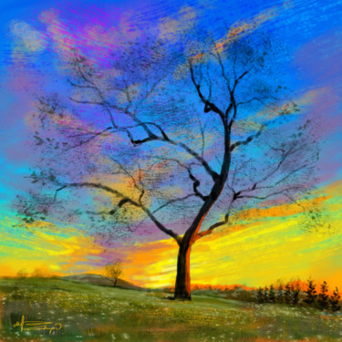Arte digital titulada "Colorful painting T…" por Tigran Movsisyan, Obra de arte original, Pintura Digital