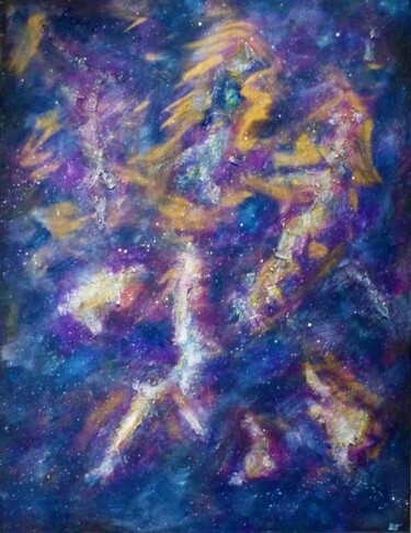 Pintura intitulada "danse divine" por Moz, Obras de arte originais, Acrílico Montado em Armação em madeira