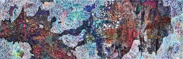 Картина под названием "Fragments" - Moz, Подлинное произведение искусства, Акрил Установлен на Деревянная рама для носилок