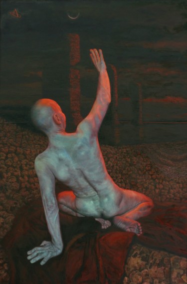 Phobos Rising Painting titled "Phobos Rising" by Alexey Spirin, Original Art, Oil