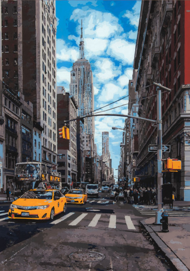 Empire State "Empire State" başlıklı Tablo Marco Barberio tarafından, Orijinal sanat, Akrilik Tuval sedye üzerine monte edilmiş