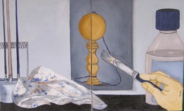 Painting titled "bilboquet" by Kicha, Original Artwork