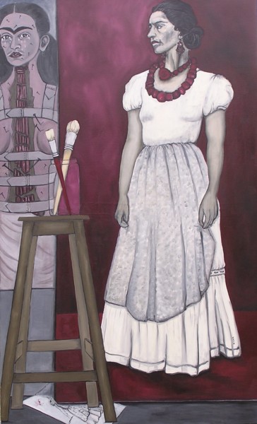 Painting titled "l'artiste brisée" by Kicha, Original Artwork