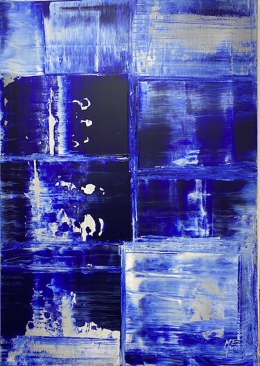 Peinture intitulée "Bleu je te veux" par Pierre-Emile Métrailler, Œuvre d'art originale, Acrylique