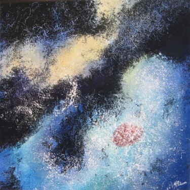 Peinture intitulée "naissance cosmique" par Marielle Bonnefoi-Peterson, Œuvre d'art originale