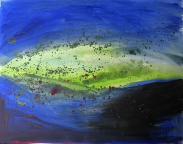 Peinture intitulée "Vert bleu" par Marielle Bonnefoi-Peterson, Œuvre d'art originale