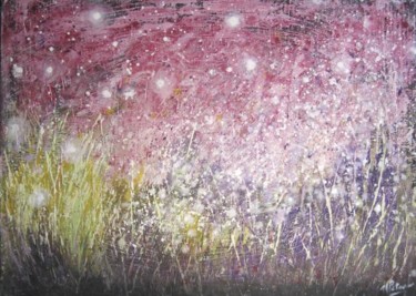 Peinture intitulée "herbes aux fées 2" par Marielle Bonnefoi-Peterson, Œuvre d'art originale