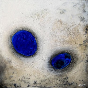 Pintura intitulada "cellules bleu" por Marielle Bonnefoi-Peterson, Obras de arte originais