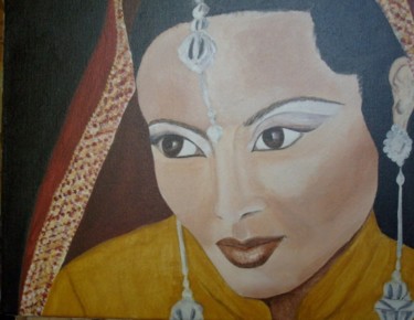 Pittura intitolato "Bollywood" da Marie-Pierre Marche, Opera d'arte originale, Olio