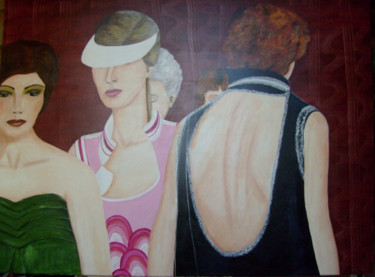Peinture intitulée "Défilé de mode Le f…" par Marie-Pierre Marche, Œuvre d'art originale, Huile