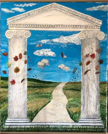 Malarstwo zatytułowany „Gate to knowledge” autorstwa Mirosława Porembska-Wojtowicz, Oryginalna praca, Akryl