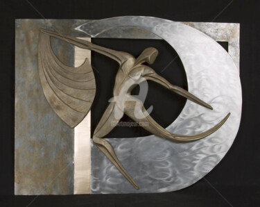 Escultura intitulada "M" por Marie-Pierre Philippe-Lohézic (MPPL-ART), Obras de arte originais, Metais