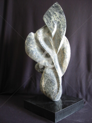 Skulptur mit dem Titel "SWIRLING" von Marie-Pierre Philippe-Lohézic (MPPL-ART), Original-Kunstwerk, Stein