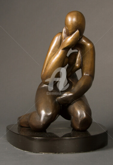 Sculpture titled "INTROVERTED" by Marie-Pierre Philippe-Lohézic (MPPL-ART), Original Artwork, Bronze