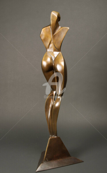 Скульптура под названием "EXPECTANTLY" - Marie-Pierre Philippe-Lohézic (MPPL-ART), Подлинное произведение искусства, Литьё