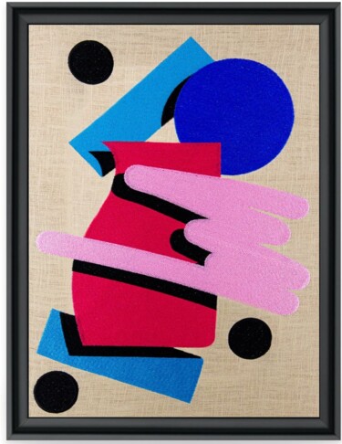 sense from nonsense Textile Art titled "sense from nonsense" by Mr. Penfold, Original Art, Embroidery Mounted on Stretcher frame