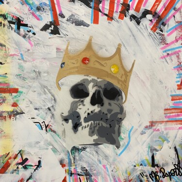 Pintura titulada "Skull king" por Mr Popart, Obra de arte original, Acrílico Montado en Bastidor de camilla de madera
