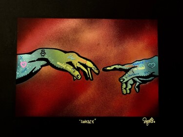 Painting titled "Contact" by Mr Popart, Original Artwork, Acrylic