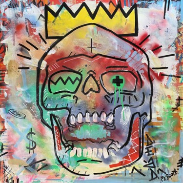 Painting titled "Dead" by Mr Popart, Original Artwork, Acrylic Mounted on Wood Stretcher frame