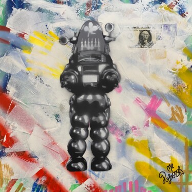 Картина под названием "Roby" - Mr Popart, Подлинное произведение искусства, Акрил Установлен на Деревянная рама для носилок