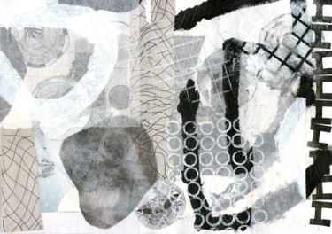 Colagens intitulada "Black and White" por Robson Jordao, Obras de arte originais