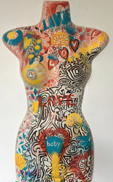 Malerei mit dem Titel "Best baby" von Mr. Salty, Original-Kunstwerk, Sprühfarbe