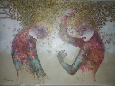 Alliance Pittura intitolato "Alliance" da Abdallah Hamimoune, Opera d'arte originale, Olio