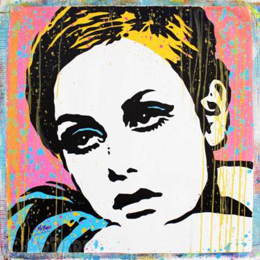 Twiggy Painting titled "Twiggy" by Mr.Babes, Original Art, Acrylic