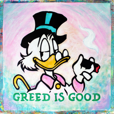 Painting titled "Wall Street McDuck…" by Mr.Babes, Original Artwork, Acrylic