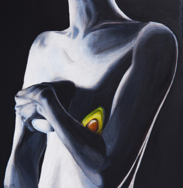 Schilderij getiteld "Avocado" door Marina Kuznetsova, Origineel Kunstwerk, Acryl