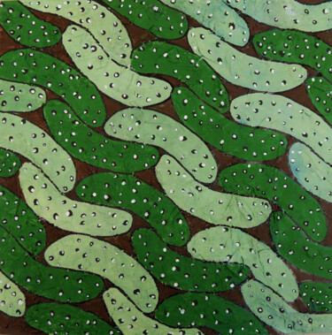 Pintura intitulada "cucumbers" por Marina Kuznetsova, Obras de arte originais, Marcador