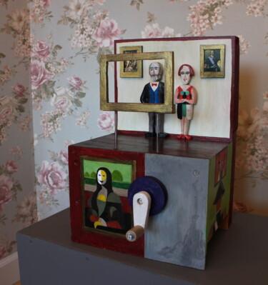 Sculpture intitulée "зрители на выставке…" par Mrivserg, Œuvre d'art originale, Acrylique